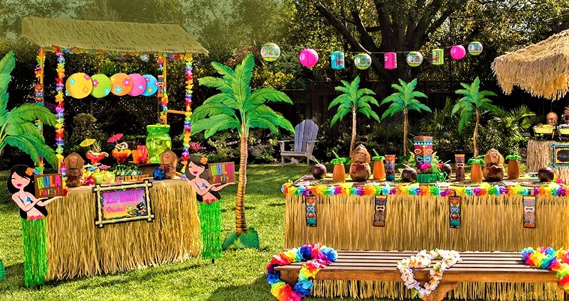 fiesta hawaiana decoracion